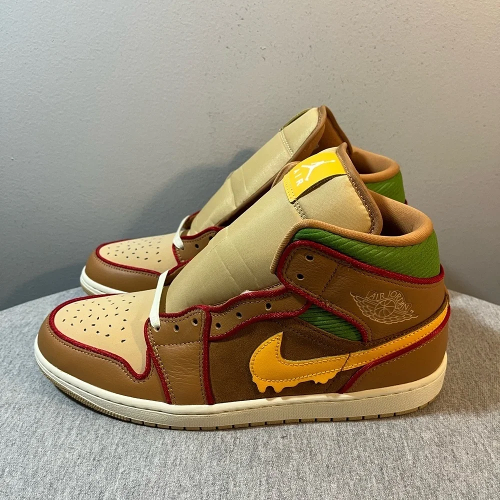 NEW Nike Air Jordan 1 Mid SE 'Cheeseburger' - Size 11.5 IB7403-224🔥🔥 - Picture 4 of 11